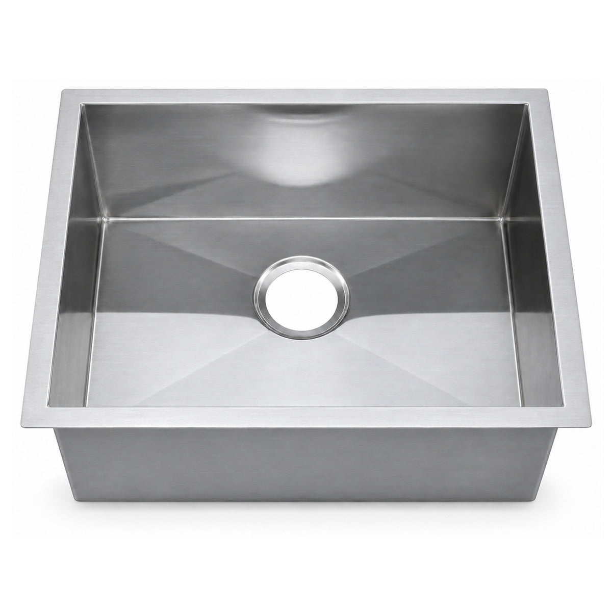 SANIKB 22189S — 22x18 Zero-Radius Undermount Single Bowl Kitchen Sink, 20x16 Basin