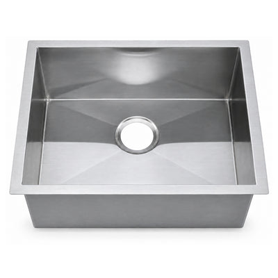 SANIKB 22189S — 22x18 Zero-Radius Undermount Single Bowl Kitchen Sink, 20x16 Basin
