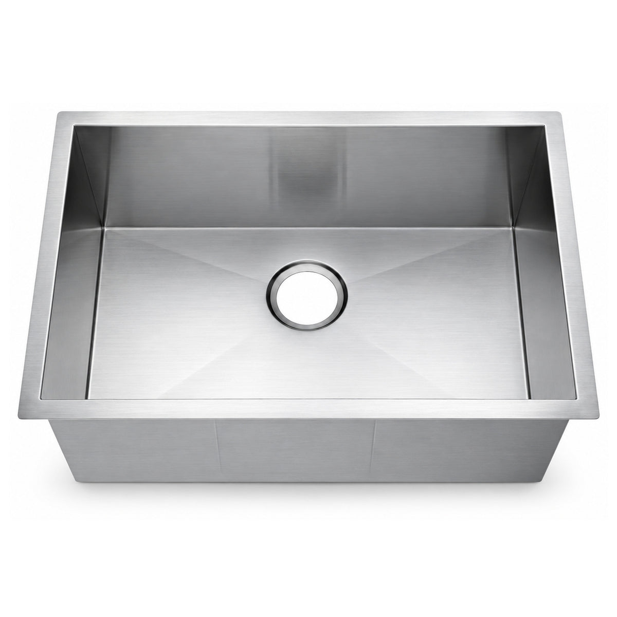 SANIKB 27189R-T — 27-Inch Undermount Single Bowl Stainless Kitchen Sink, 25-Inch Bowl Wi