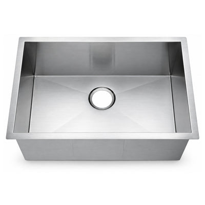 SANIKB 27189R-T — 27-Inch Undermount Single Bowl Stainless Kitchen Sink, 25-Inch Bowl Wi
