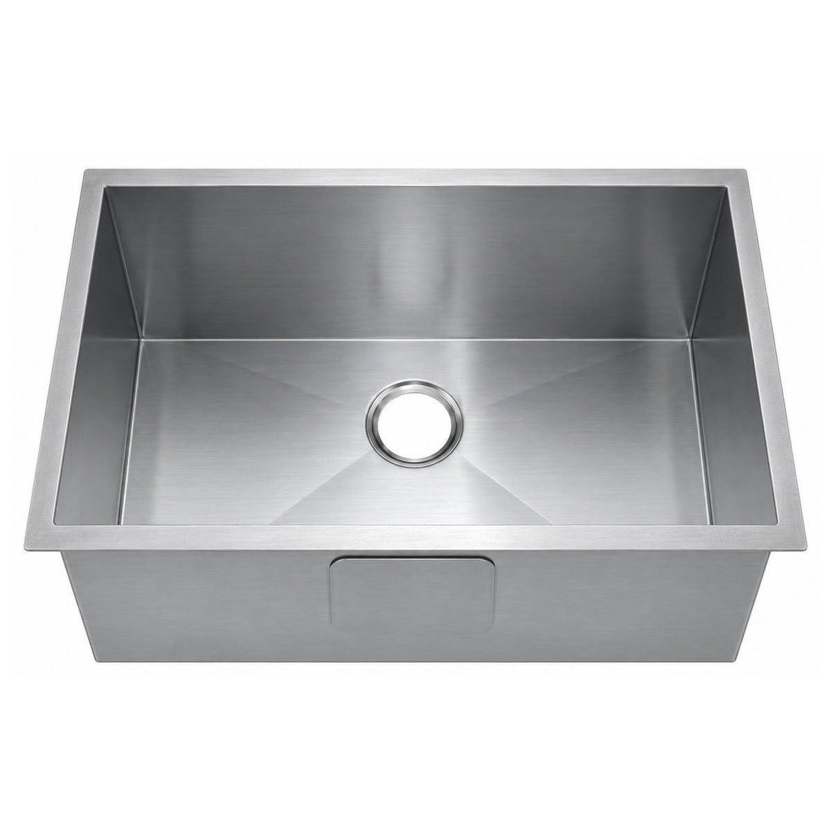 SANIKB 27189S — Wide 26-5/8 x 17-5/8 Zero-Radius Undermount Single Bowl Kitchen Sink