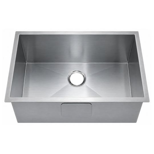 SANIKB 27189S — Wide 26-5/8 x 17-5/8 Zero-Radius Undermount Single Bowl Kitchen Sink