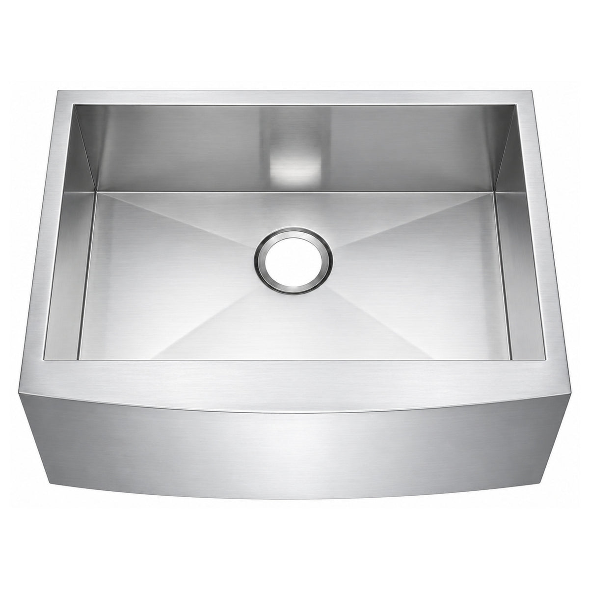 SANIKB 272010S — 27-Inch Apron Front Farm Sink, 25x16 Single Bowl, 6-10 In Depths