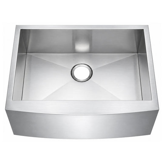 SANIKB 272010S — 27-Inch Apron Front Farm Sink, 25x16 Single Bowl, 6-10 In Depths