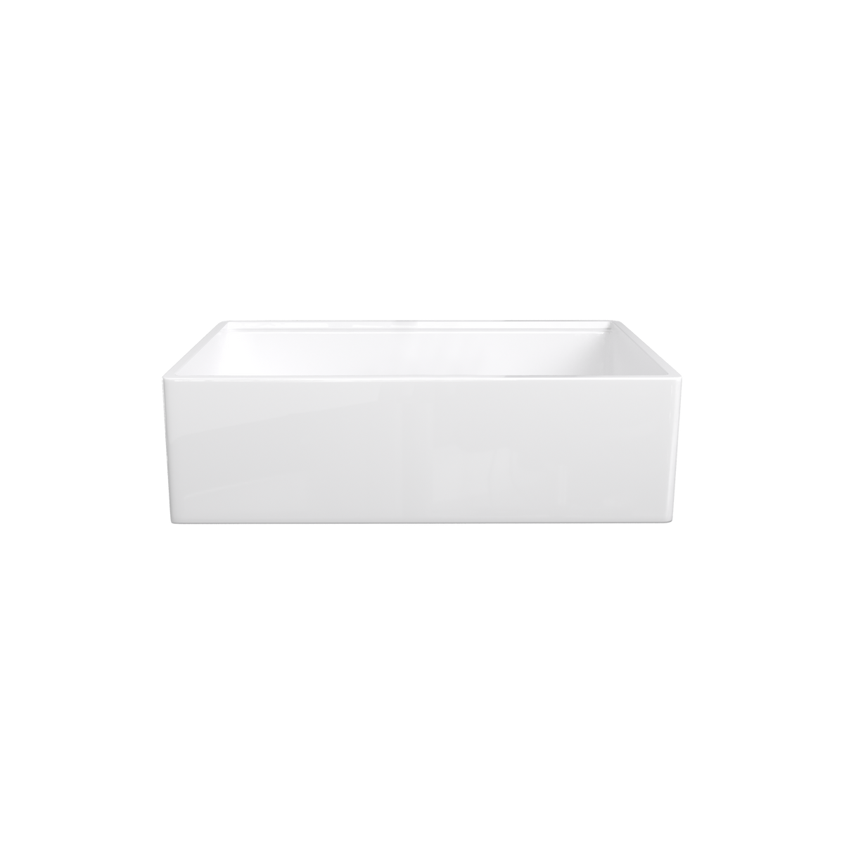 30-inch single-bowl smooth-apron fireclay farmhouse sink in white — SANIKB SN3020S