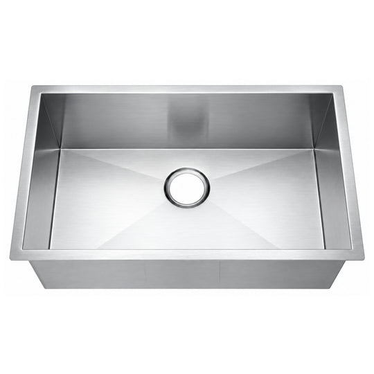 SANIKB 30189R-T — 30.5-Inch Undermount Single Bowl Kitchen Sink, 28.5-Inch Wide Bowl