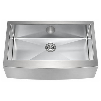 SANIKB 302010R — Finger-Radius Single Bowl Apron Farmhouse Sink 30x20, 28-Inch Bowl