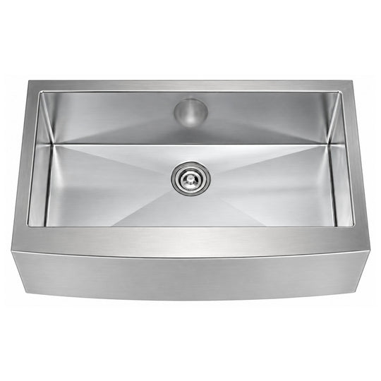 SANIKB 302010R — Finger-Radius Single Bowl Apron Farmhouse Sink 30x20, 28-Inch Bowl