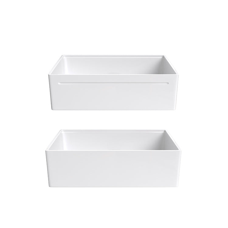 33 inch single bowl reversible workstation fireclay farmhouse sink - SANIKB SN101W3320