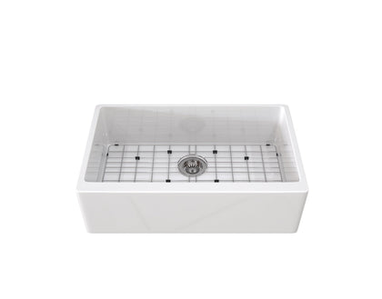 33 inch standard smooth apron fireclay farmhouse sink SN106-3320