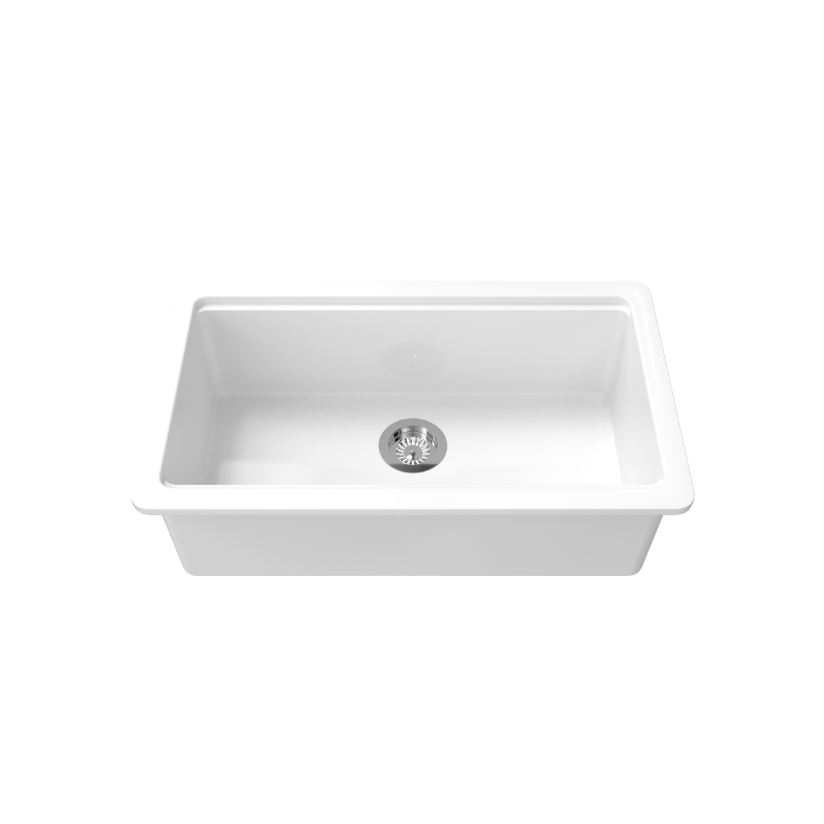 33 inch white smooth fireclay kitchen sink SN3319S
