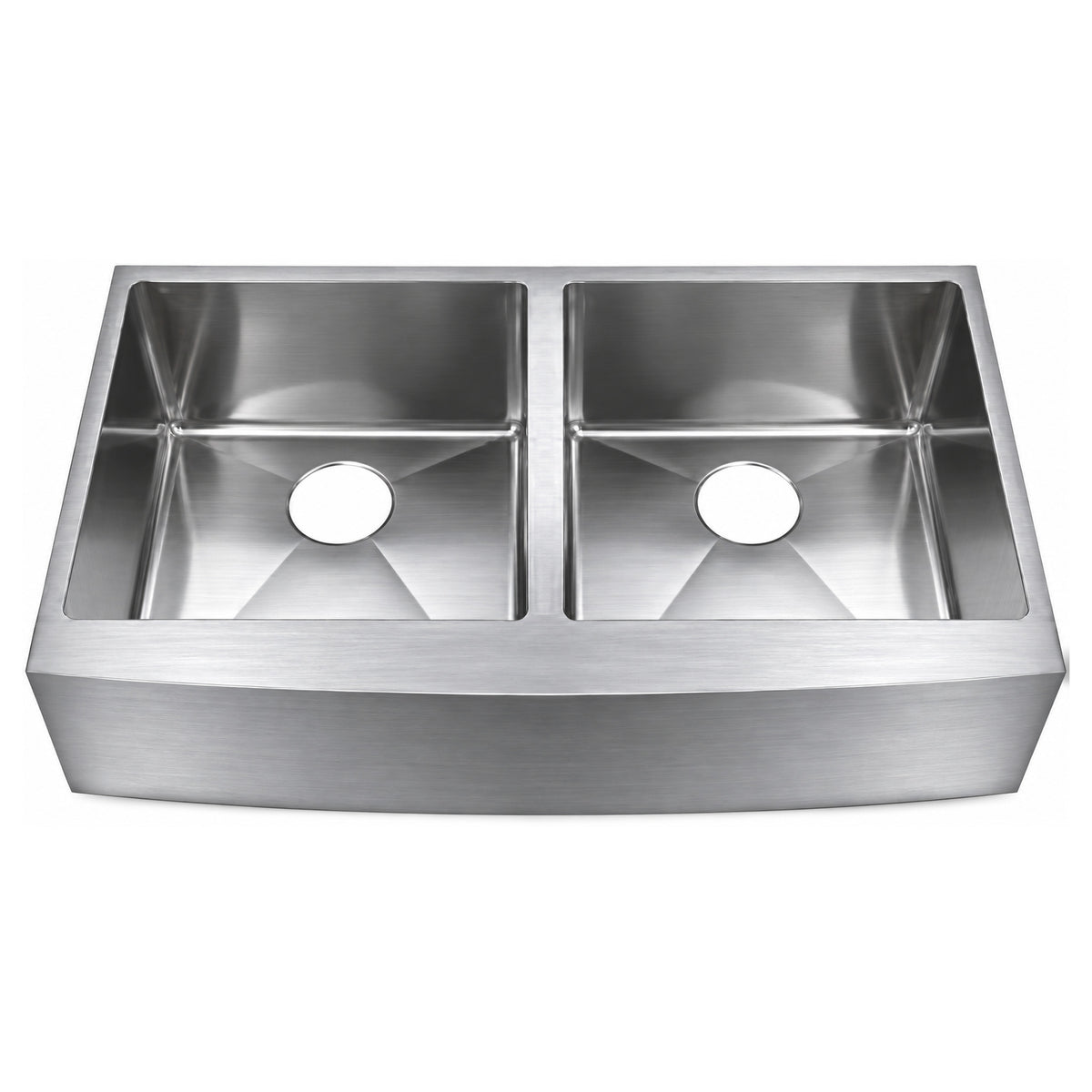 SANIKB 332010R — Single Bowl Apron Farmhouse Sink 33x20, 16-Gauge Lustrous Satin 332010