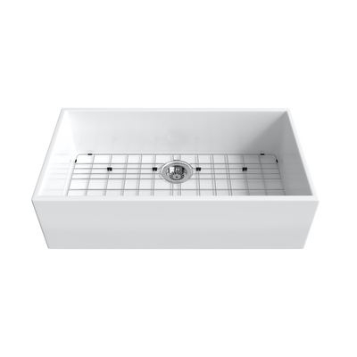 36 inch single bowl apron front fireclay farmhouse sink SNT3620