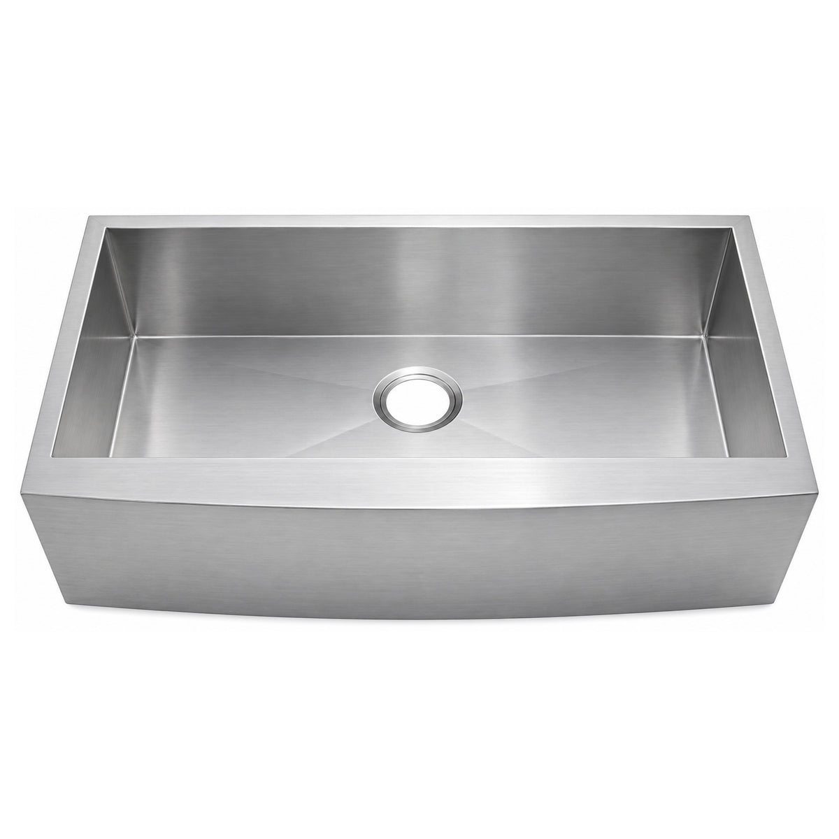 SANIKB 362010S — 36-Inch Zero-Radius Square-Corner Apron Farmhouse Sink, 34-Inch Bowl