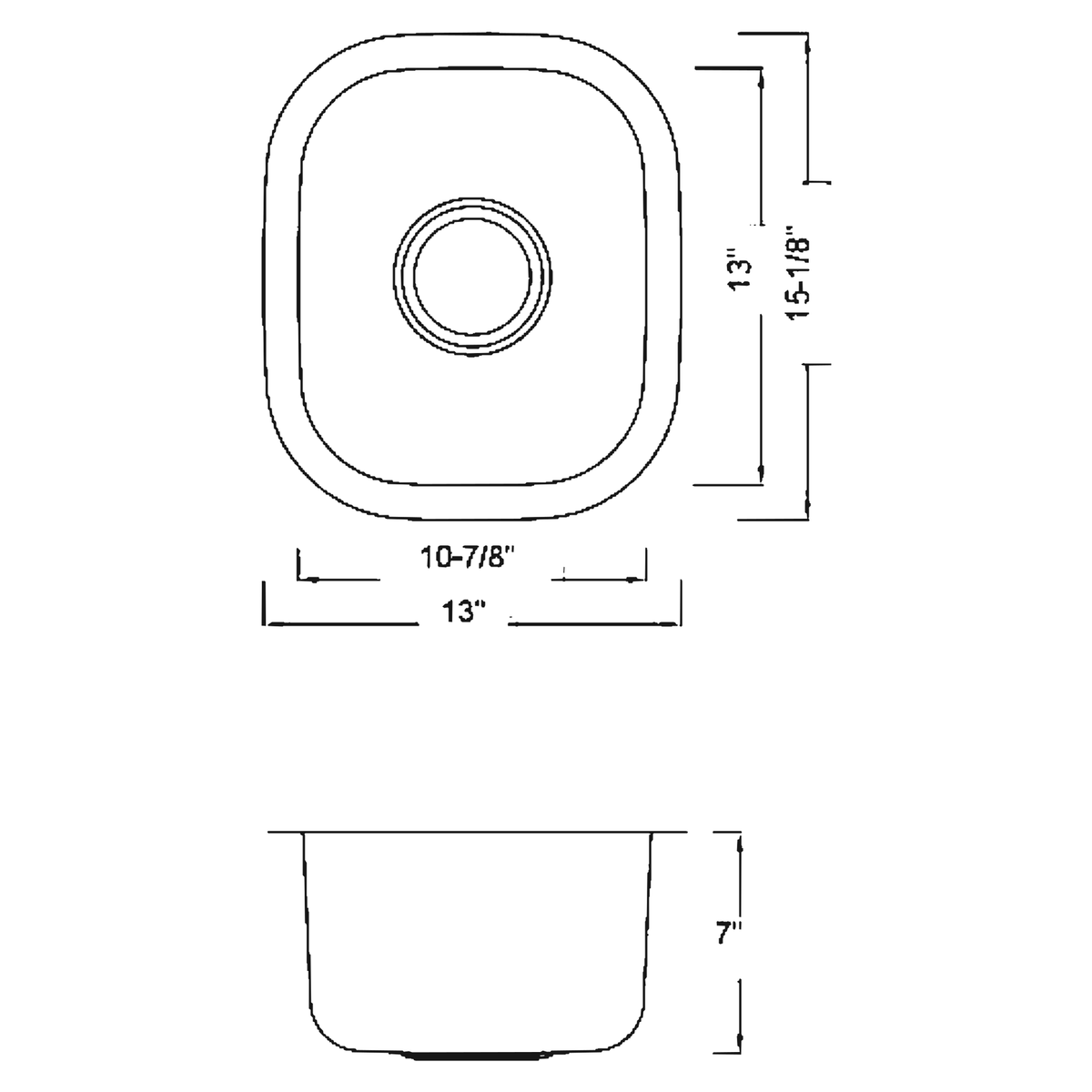 SANIKB 3833A dimension drawing