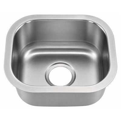 SANIKB 3833A — 15x13 Undermount Bar Sink with 13" Wide Stainless Steel Bowl