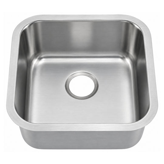 SANIKB 4545A — 18x18 Square Undermount Bar Sink, 16x16 Basin, 6-9 Inch Depths