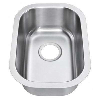 SANIKB 4632A — Slim 12-5/8 Inch Undermount Bar Sink with 16-Inch Front-to-Back Bowl