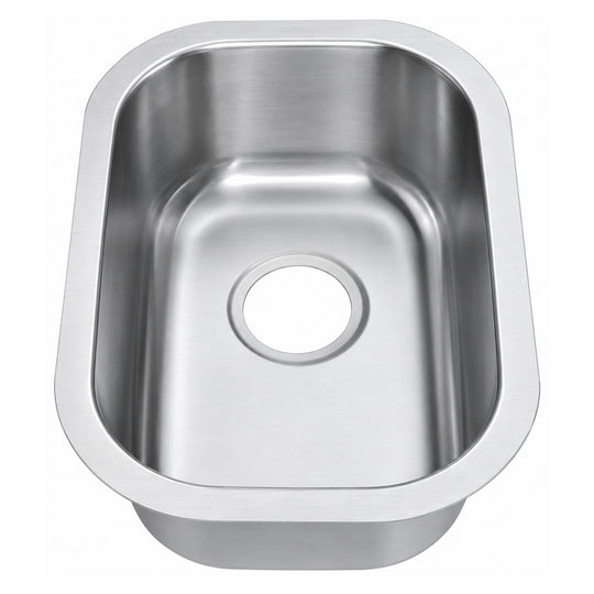 SANIKB 4632A — Slim 12-5/8 Inch Undermount Bar Sink with 16-Inch Front-to-Back Bowl