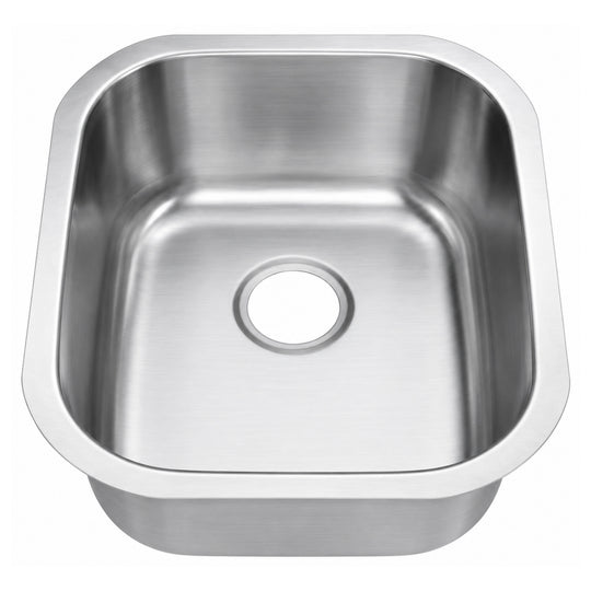 SANIKB 4738A — 15 x 18-1/2 Undermount Bar Sink, 13-Inch Wide Single Bowl
