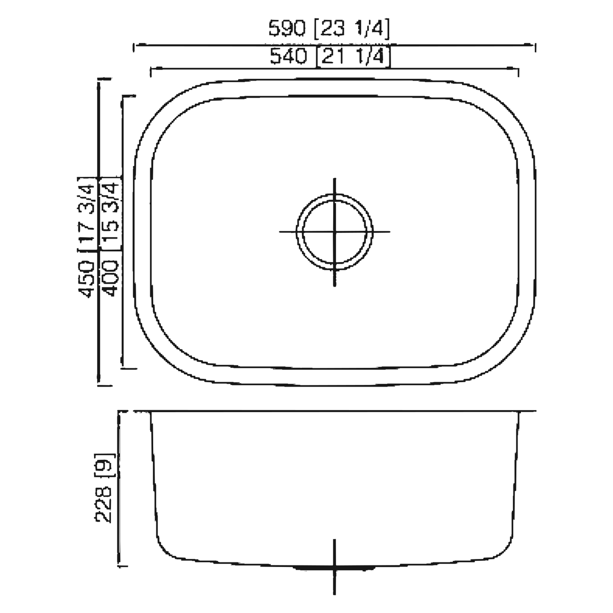 SANIKB 5945A dimension drawing