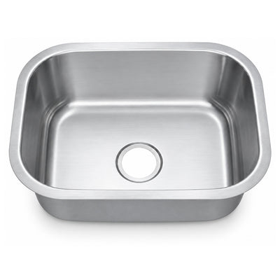 SANIKB 5945A — Undermount Single Bowl Kitchen Sink 23-1/8x17-3/4, 6-9 Inch Bowl Depth