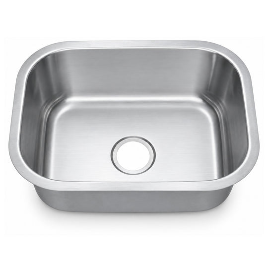 SANIKB 5945A — Undermount Single Bowl Kitchen Sink 23-1/8x17-3/4, 6-9 Inch Bowl Depth