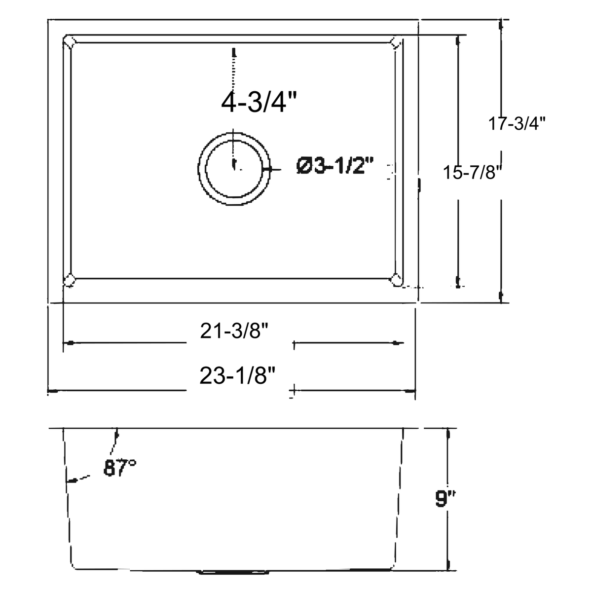 SANIKB 5945R dimension drawing