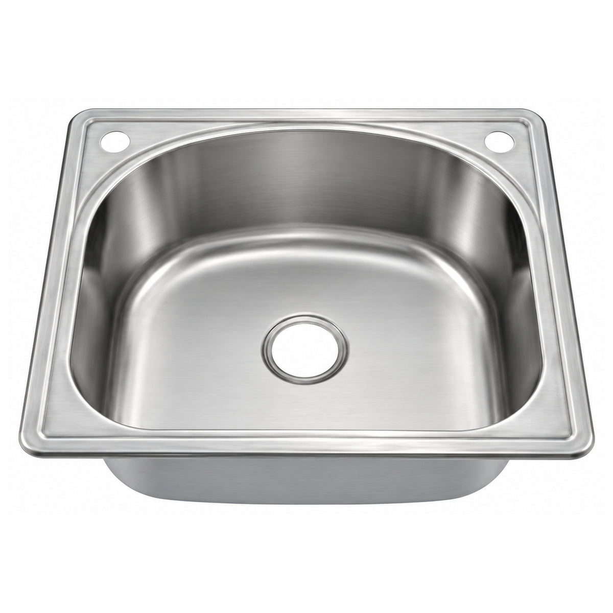 SANIKB 6356B — Large-Basin Drop-In Single Bowl Stainless Steel Kitchen Sink 25x22, 2-
