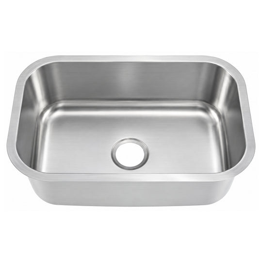 SANIKB 6846A — 27-Inch Undermount Single Bowl Sink, 25 x 16 Stainless Basin