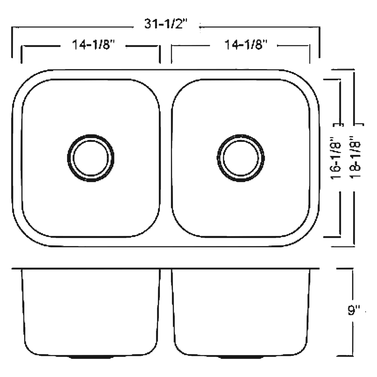 SANIKB 8046A dimension drawing