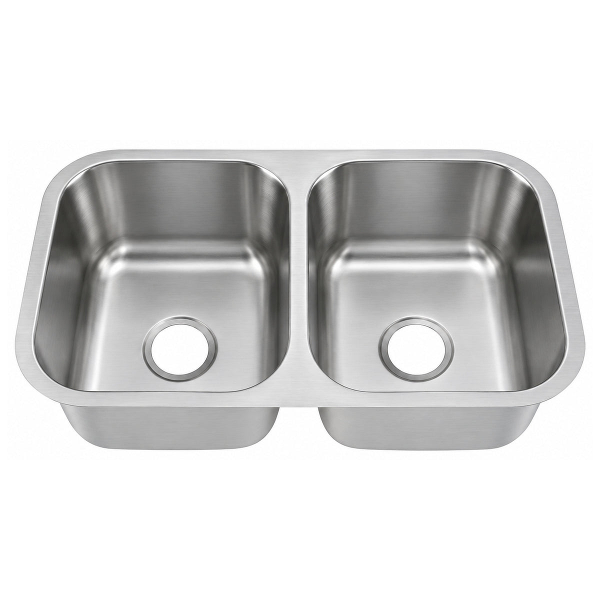 SANIKB 8046A — 50/50 Double Bowl Undermount Kitchen Sink 31-1/2 x 18-1/8, 6-9 Inch De