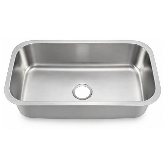 SANIKB 8047A — 31-1/2 x 18-3/4 Stainless Undermount Kitchen Sink, 29-1/2 Inch Bowl