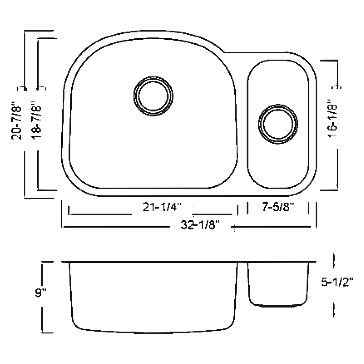 SANIKB 8152AL dimension drawing