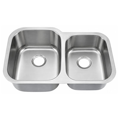 SANIKB 8252AL — Left-Hand Large 60/40 Double Bowl Undermount Kitchen Sink 32 x 20