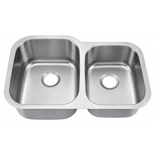 SANIKB 8252AL — Left-Hand Large 60/40 Double Bowl Undermount Kitchen Sink 32 x 20