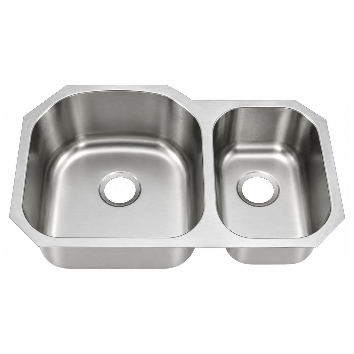 SANIKB 9653AL — Extra-Wide 37-3/8" Double Bowl Undermount Kitchen Sink, 304 Stainless