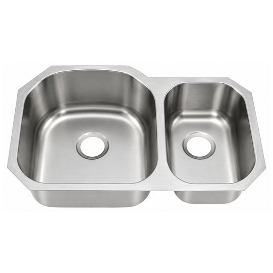 SANIKB 9653AL — Extra-Wide 37-3/8" Double Bowl Undermount Kitchen Sink, 304 Stainless