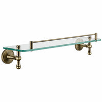 Wall-Mounted Antique Bronze Glass Shelf