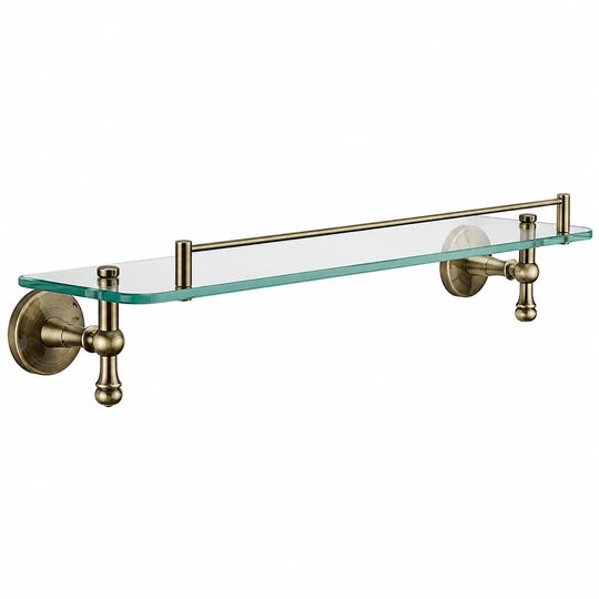 Antique Bronze Glass Shelf — wall-mounted SUS304 stainless steel bathroom hardware | SANIKB