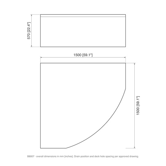 SANIKB B8007 dimension drawing