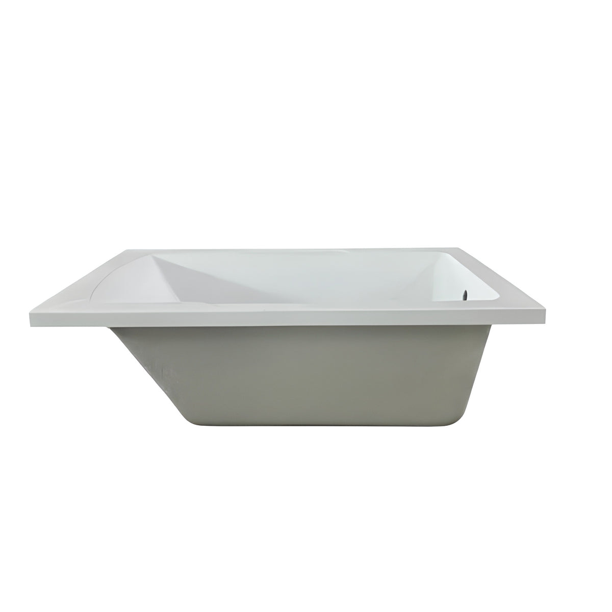 SANIKB BBG5128 / BBG5528 / BBG5928 - white rectangular drop-in acrylic bathtub with a flat deck and a single sloped backrest