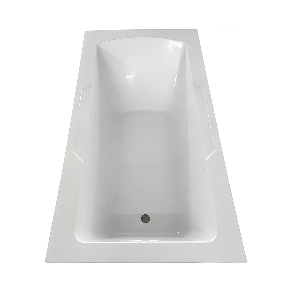 SANIKB BBG5128 / BBG5528 / BBG5928 - top view showing the sloped backrest, armrest recesses and drain