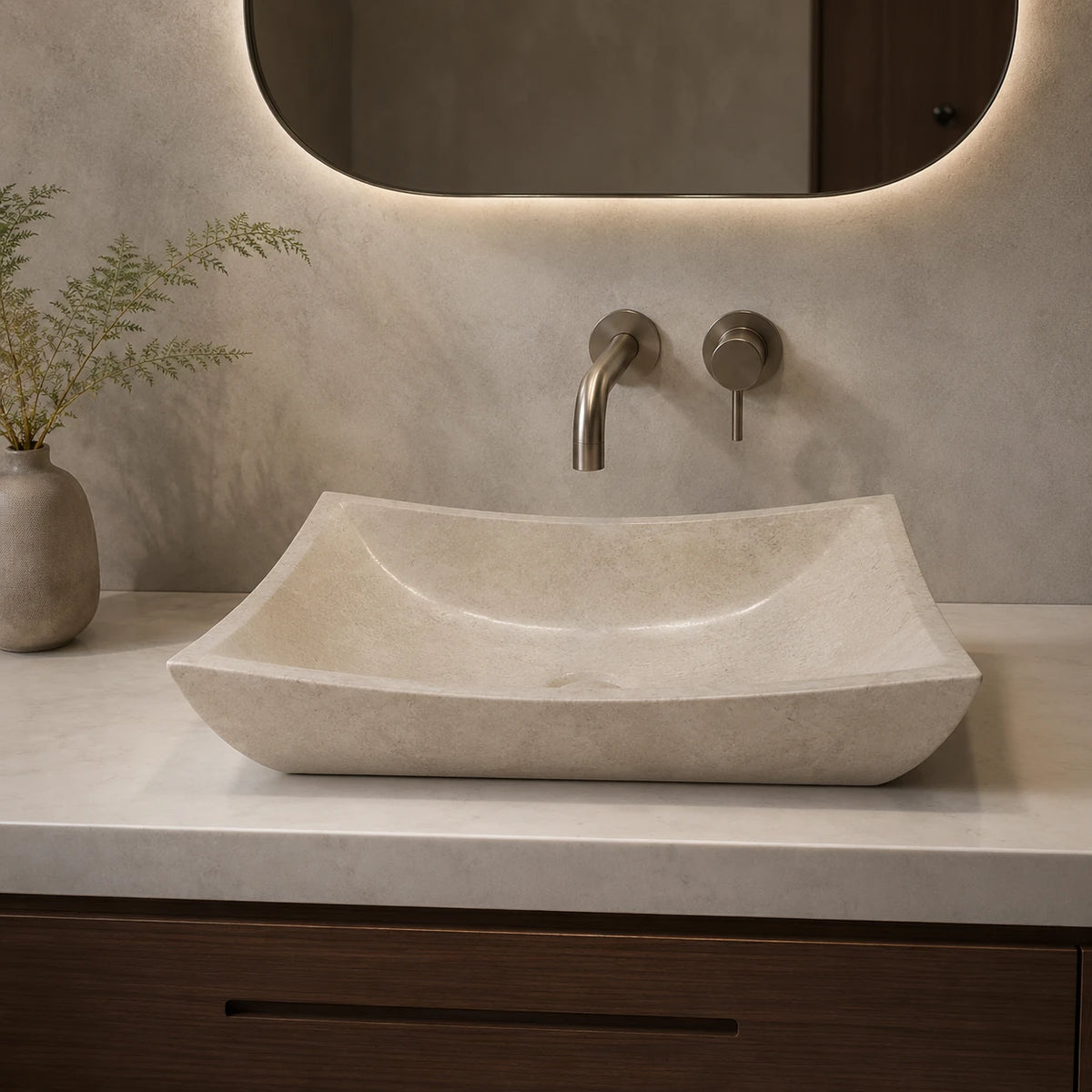 Beige marble Basin