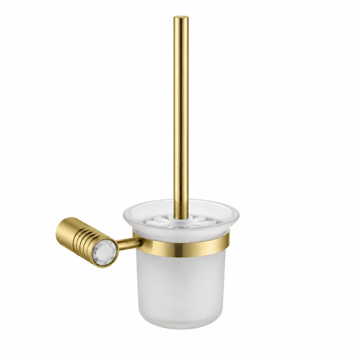 Brushed Gold Toilet Brush Holder — wall-mounted SUS304 stainless steel bathroom hardware | SANIKB