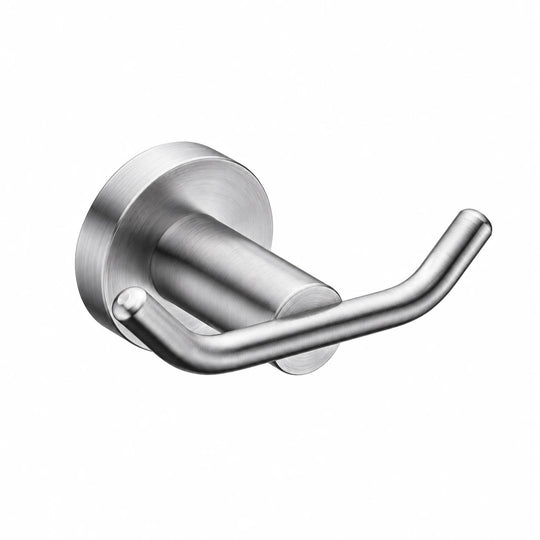 Brushed Nickel Robe Hook — wall-mounted SUS304 stainless steel bathroom hardware | SANIKB