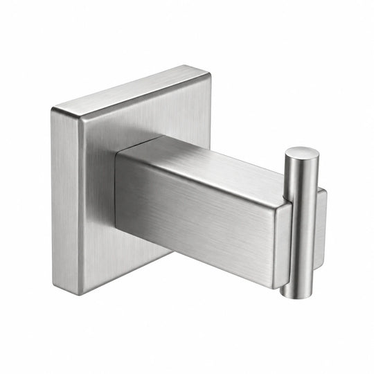 Brushed Nickel Robe Hook — wall-mounted SUS304 stainless steel bathroom hardware | SANIKB