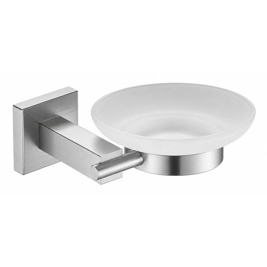 Brushed Nickel Soap Dish — wall-mounted SUS304 stainless steel bathroom hardware | SANIKB