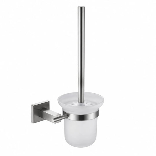 Brushed Nickel Toilet Brush Holder — wall-mounted SUS304 stainless steel bathroom hardware | SANIKB