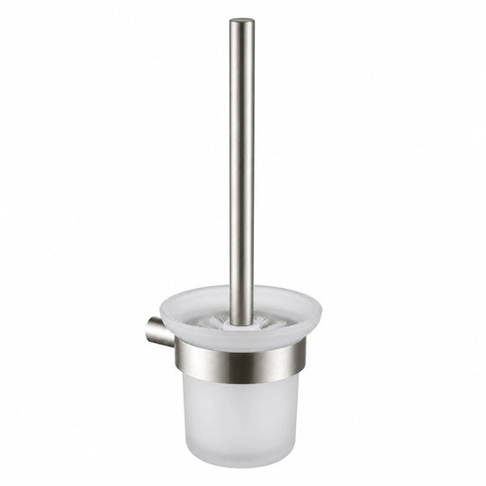 Brushed Nickel Toilet Brush Holder — wall-mounted SUS304 stainless steel bathroom hardware | SANIKB